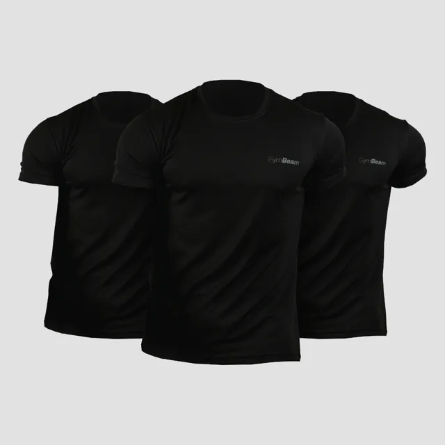 GymBeam Tričko TRN 3Pack Black