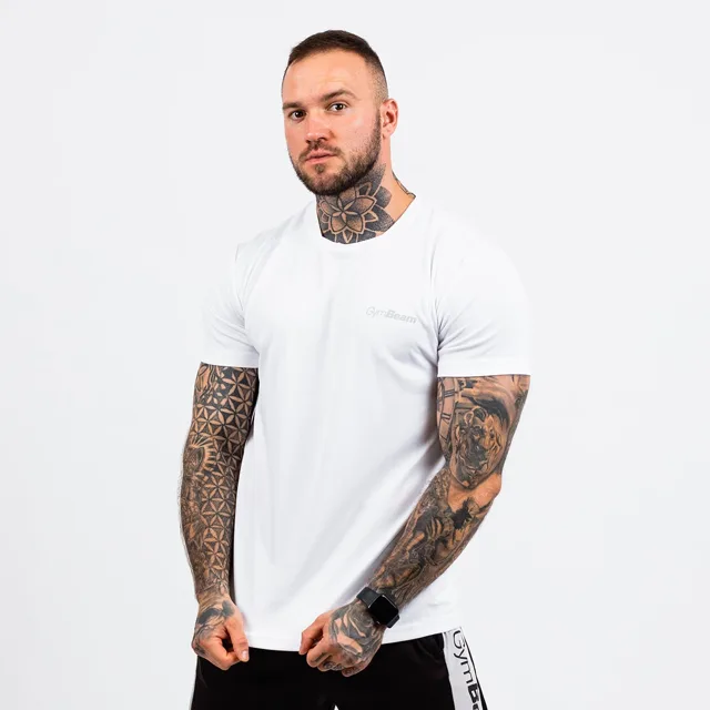 GymBeam Tričko TRN White
