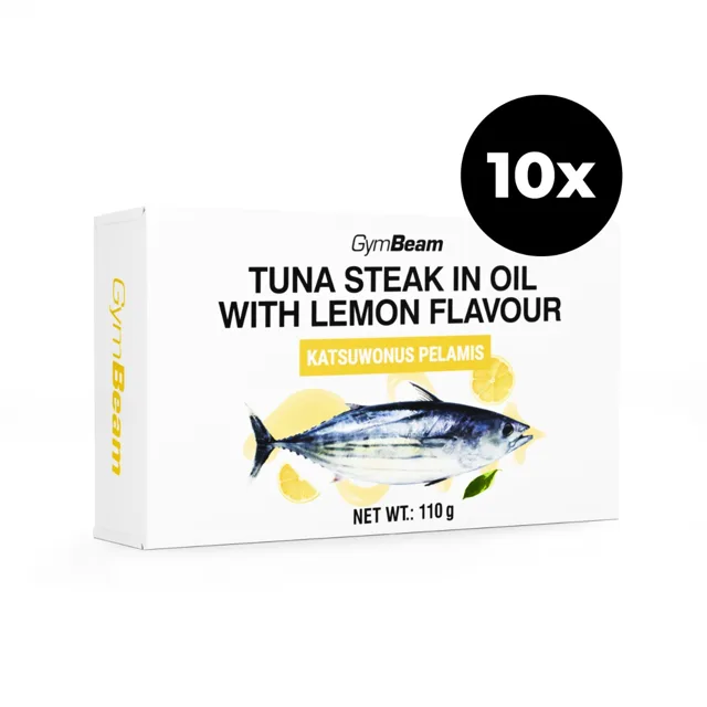 GymBeam Tuna steak in oil with lemon flavour