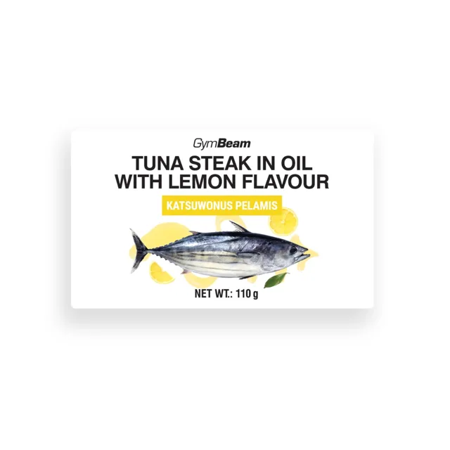 GymBeam Tuna steak in oil with lemon flavour