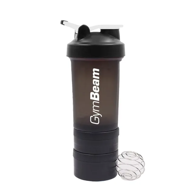 GymBeam Vícedílný šejkr Sway Black 600 ml