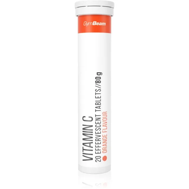 GymBeam Vitamin C 1000 mg šumivé tablety pro posílení imunity příchuť Orange 20 tbl