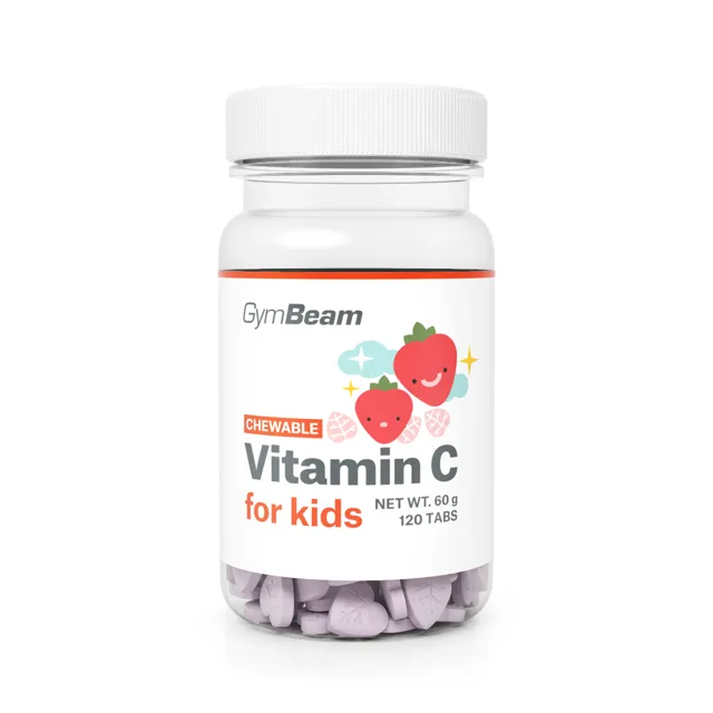 GymBeam Vitamín C, tablety na cucání pro děti