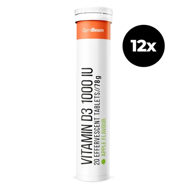 GymBeam Vitamín D3 1000 IU šumivý
