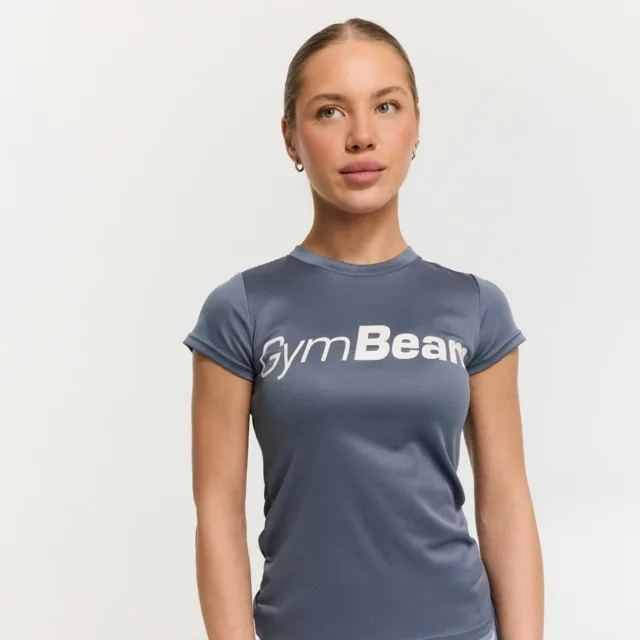 GymBeam Women‘s Mesh T-Shirt Essence Denim Blue