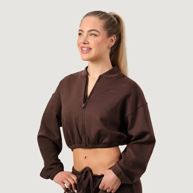 GymBeam Women‘s NEO Zip-Up Sweatshirt Mocha