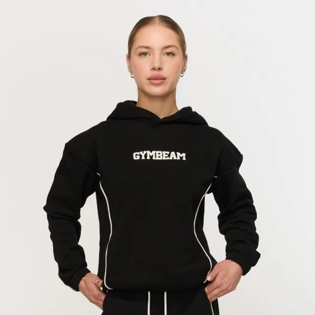 GymBeam Women‘s Varsity Hoodie Black