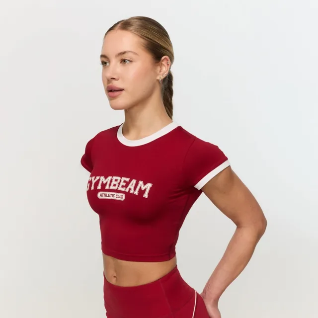 GymBeam Women‘s Varsity T-Shirt Red