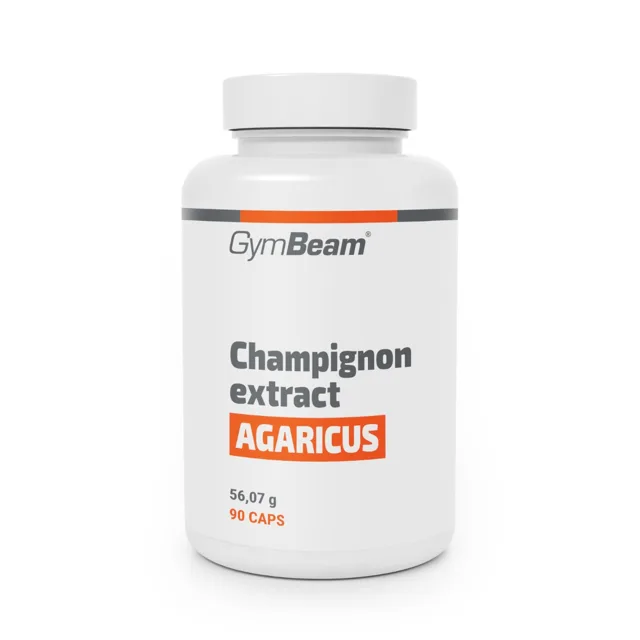 GymBeam Žampion (Agaricus) extrakt s 20 % polysacharidů a 10 % beta-glukanů
