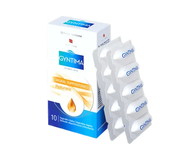 Gyntima Hyaluronic vaginální čípky 10 ks