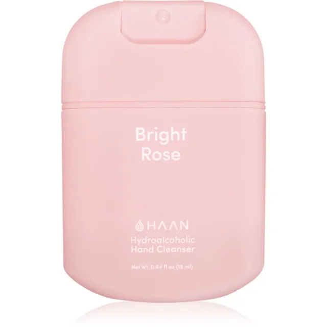 HAAN Hand Cleanser Bright Rose čisticí sprej na ruce s antibakteriální přísadou Mini 19 ml