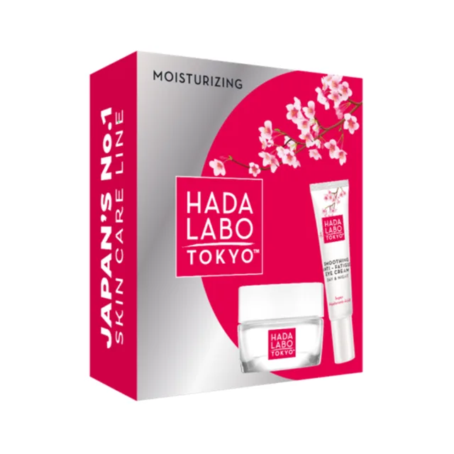 Hada Labo Tokyo Dárková sada kosmetiky, Hydratace (Krém na den a noc a lokální krém na otoky a kruhy pod očima) - Moisturizing