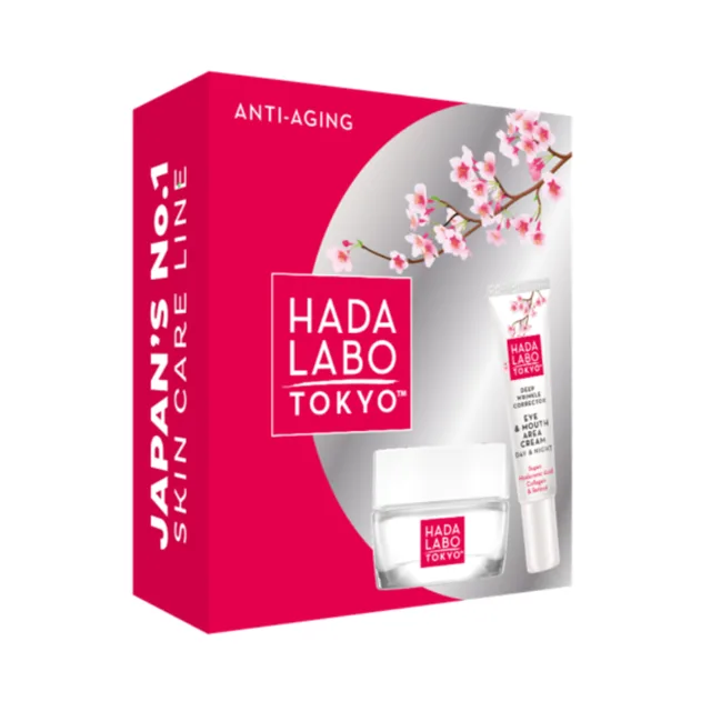 Hada Labo Tokyo Dárková sada kosmetiky, proti vráskám (Liftingový krém a Korektor na vrásky) - Anti-aging