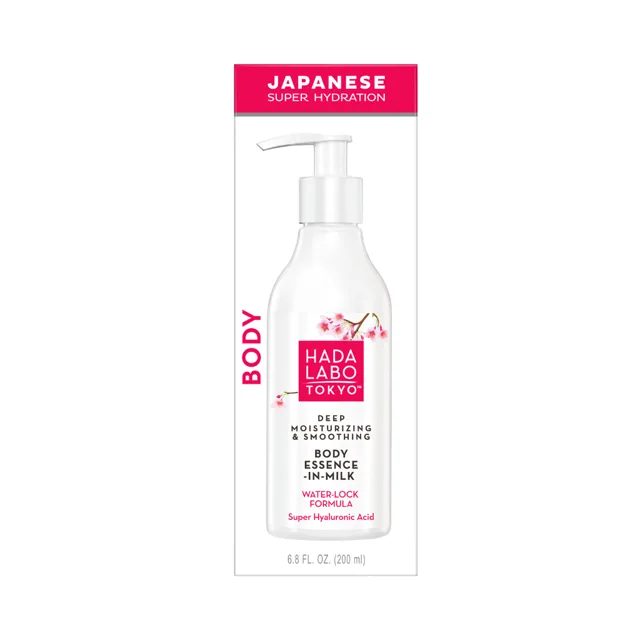 HADA LABO TOKYO Deep moisturising & smoothing body essence-in-milk, tělové sérum, 200 ml