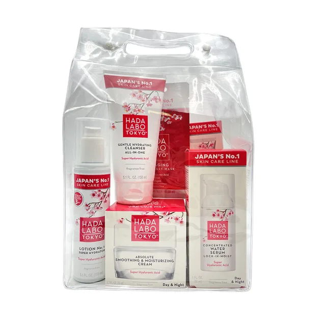 HADA LABO TOKYO WHITE – sada 5 (čisticí gel, hydratační lotion, sérum, vyživující krém a oční krém) + plátýnková maska ZDARMA