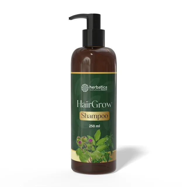 HairGrow Shampoo – šetrný bylinný šampon pro podporu růstu vlasů – 250 ml - Herbatica