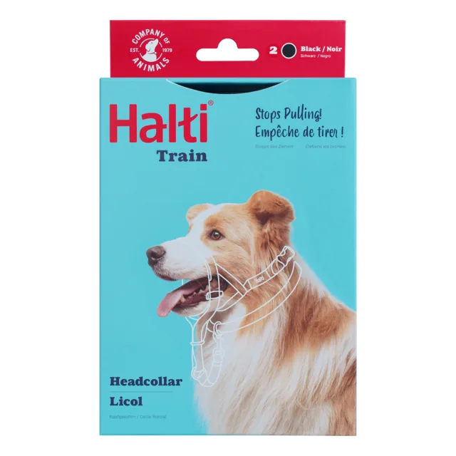 Halti ohlávka černá - velikost 2: bígl, border kolie, pudl