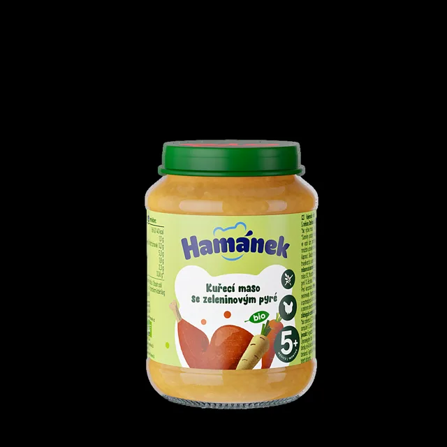 HAMÁNEK Bio Kuře se zeleninou 5m+ 190 g