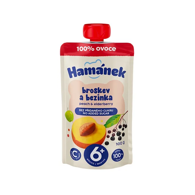 HAMÁNEK Broskev s bezinkou 6m+ 100 g