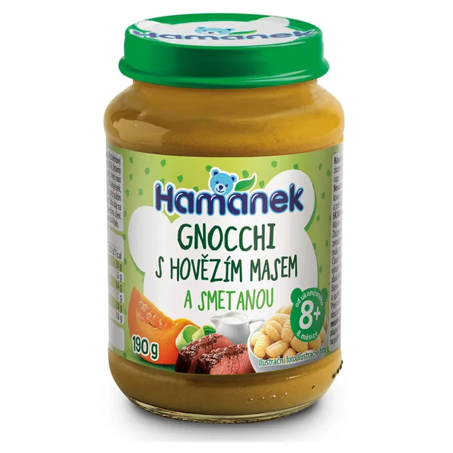 HAMÁNEK Gnocchi s hovězím masem a smetanou 8m+ 190 g