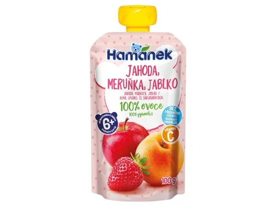 Hamánek Jahoda, meruňka, jablko 100 g