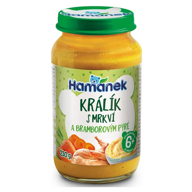 HAMÁNEK Králík s mrkví a bramborovým pyré 6m+ 230 g