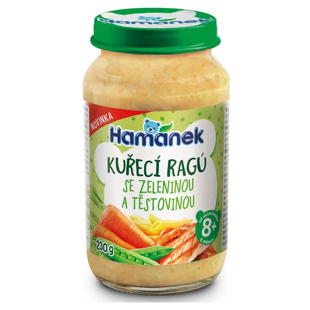 HAMÁNEK Kuřecí ragů se zeleninou a těstovinou 8m+ 230 g