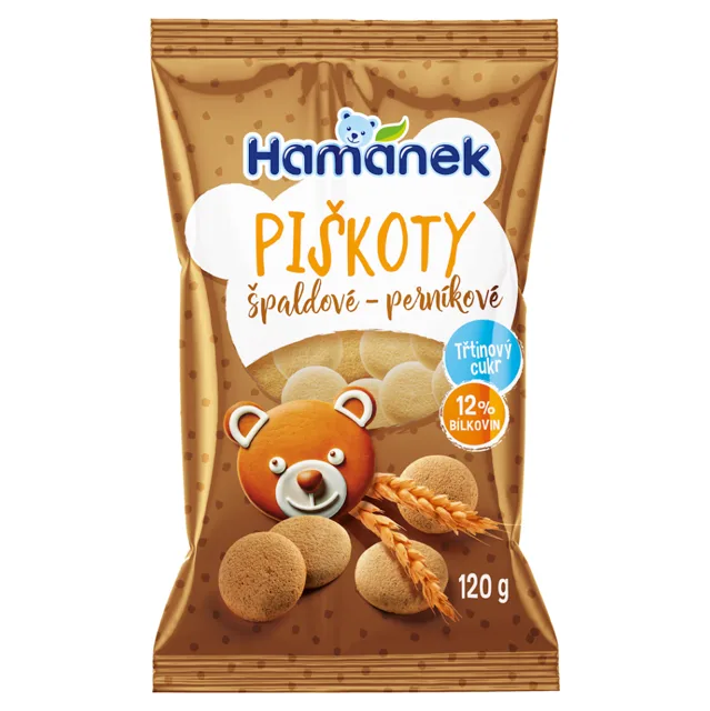 HAMÁNEK Piškoty špaldové perníkové 120 g
