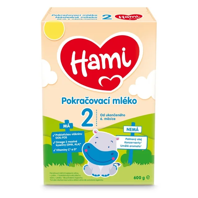 HAMI 2 Pokračovací kojenecké mléko od 6 do 12 měsíců 600 g