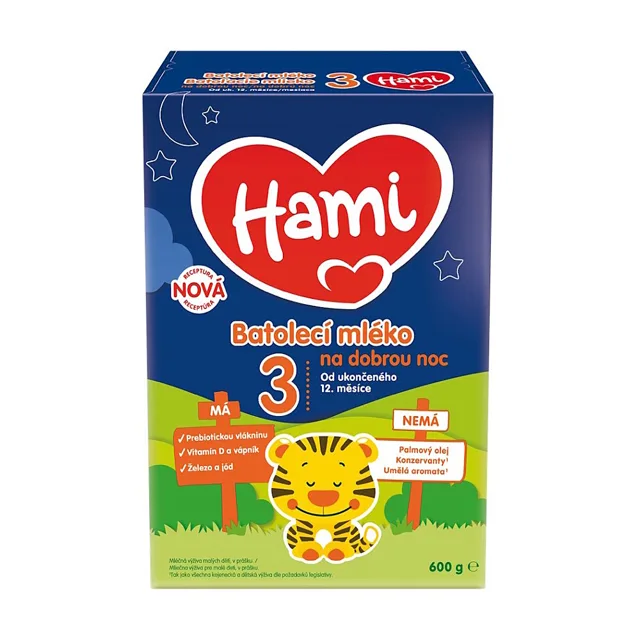 HAMI 3 Batolecí mléko na dobrou noc od ukončeného 12.měsíce 600 g