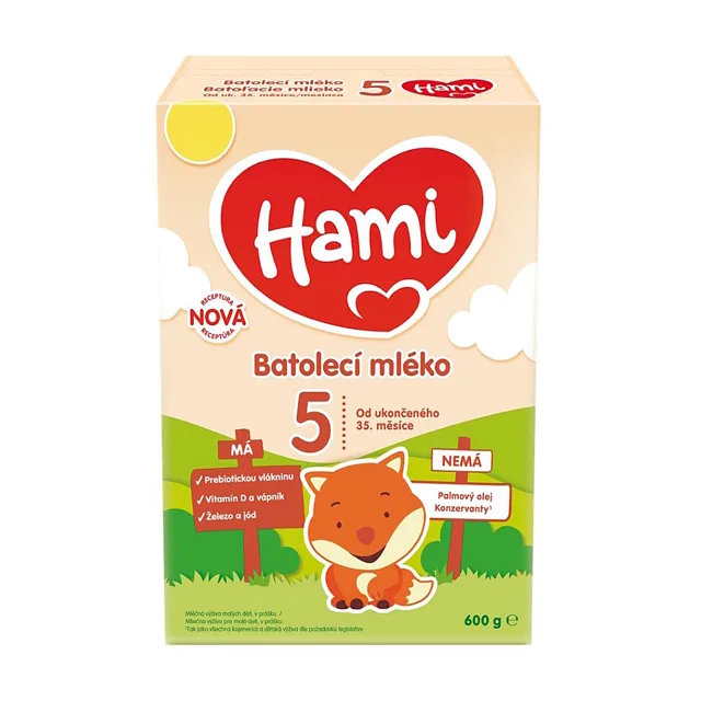 HAMI 5 Batolecí mléko od ukončeného 35.měsíce 600 g