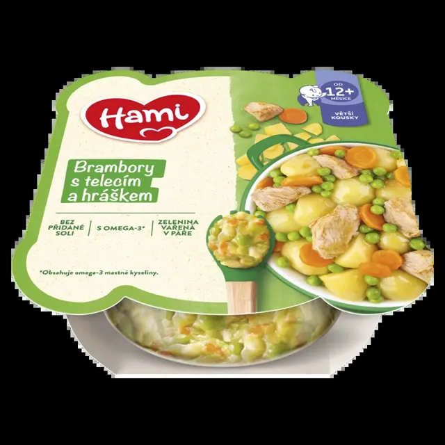 Hami Brambory s telecím a hráškem