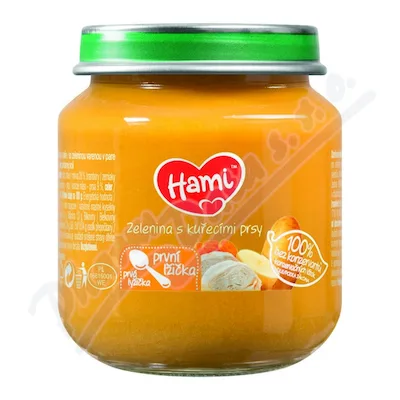 Hami příkrm zelenina s kuřecími prsy 125g 4M