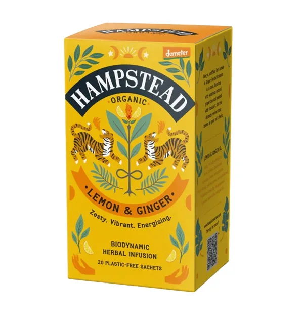 Hampstead Tea BIO Citronový čaj se zázvorem 20x1,5 g
