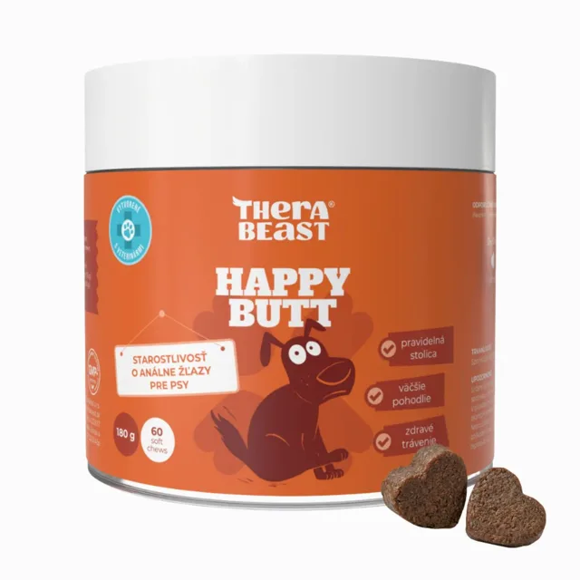 Happy Butt – podpora análních žláz a správné stolice pro psy – 60 ks – Therabeast