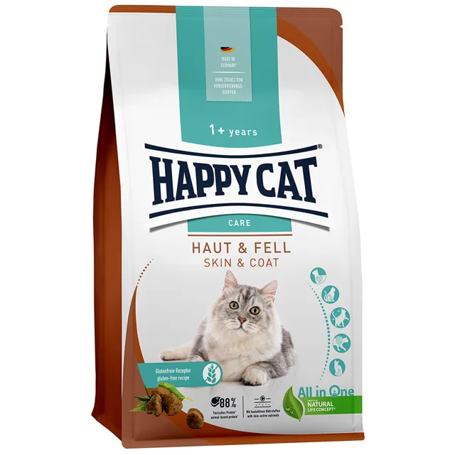 Happy Cat Care kůže a srst - 4 kg