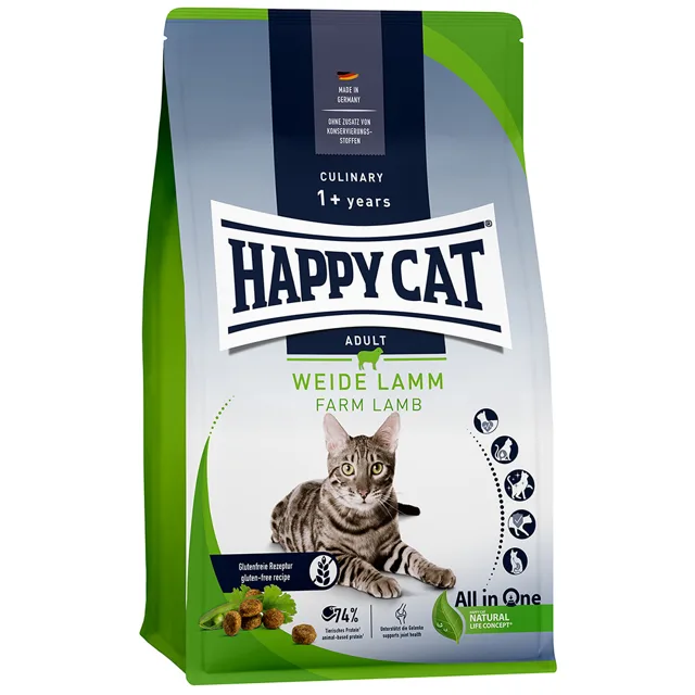 Happy Cat Culinary Adult jehněčí - výhodné balení: 2 x 1,3 kg