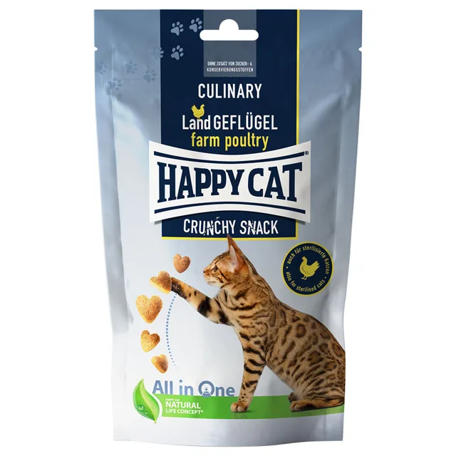 Happy Cat Culinary Crunchy Snack Country Poultry - 4 x 70 g