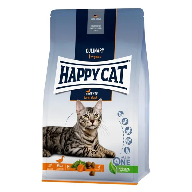 HAPPY CAT Culinary Farm Duck 4 kg kachna, bezobilné granule pro kočky