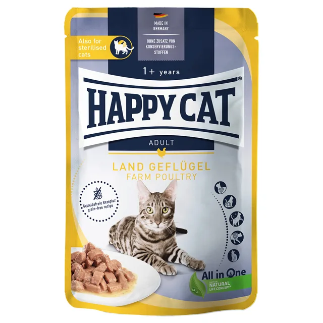 Happy Cat Pouch Meat in Sauce 12 x 85 g  - pstruh