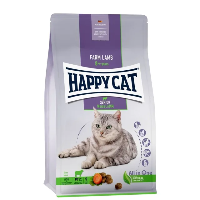 HAPPY CAT Senior Jehněčí 4 kg