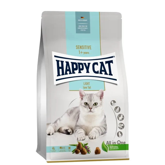 HAPPY CAT Sensitive Light 10 kg granule pro kočky s nadváhou