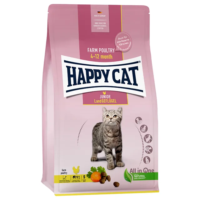 Happy Cat Young Junior drůbeží - 1,3 kg