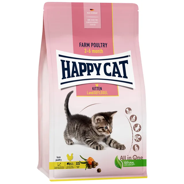 Happy Cat Young Kitten drůbeží - 1,3 kg