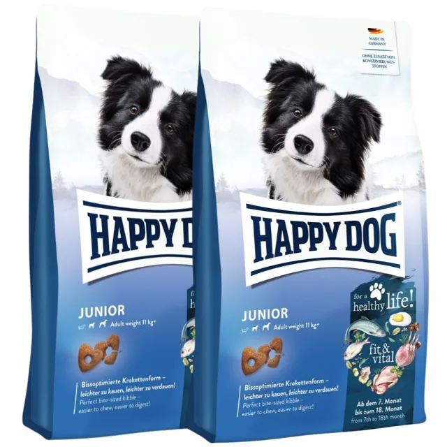 HAPPY DOG Fit and Vital Junior 2x4 kg granule pro štěňata