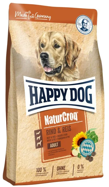 HAPPY DOG NaturCroq hovězí / rýže  15 kg