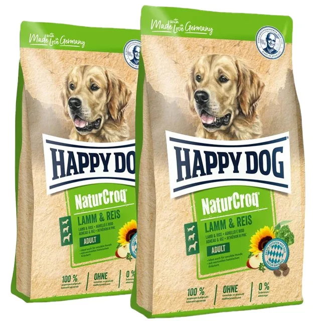 HAPPY DOG NaturCroq Lamm &amp; Reis 2 x 15 kg