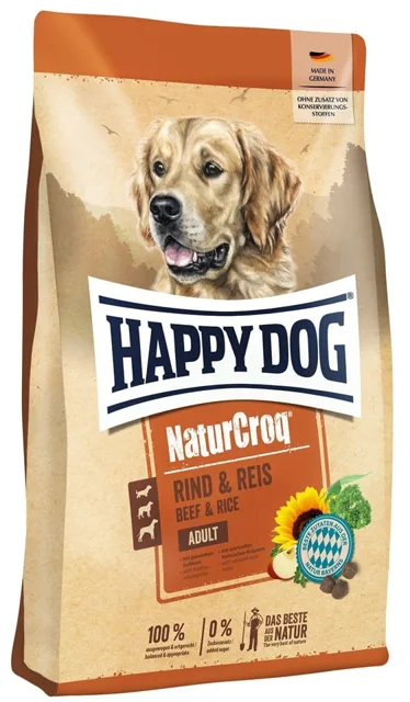 HAPPY DOG NaturCroq Rind &amp; Reis 11 kg hovězí a rýže granule pro psy