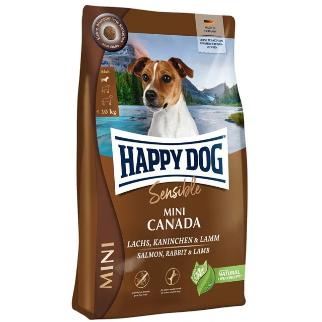 HAPPY DOG Sensible Mini Canada 4kg losos, králík a jehněčí