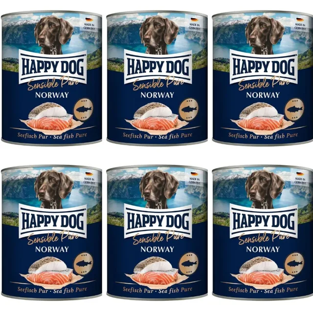HAPPY DOG Sensible Norway Fish 6x800 g mokré krmivo pro psy